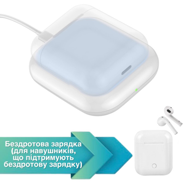 Фото - Бездротовий зарядний пристрій Ailink AirPods Wireless Charger з технологією QI Біле (AI-AirPodsCharger1)