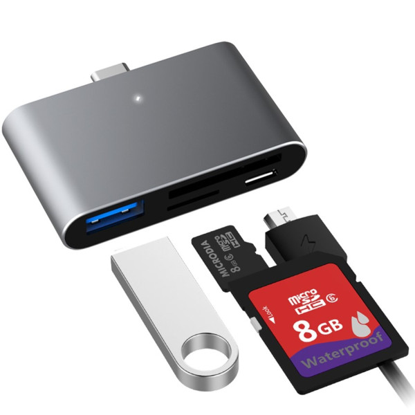Фото - Хаб USB Ailink Aluminium USB-C Hub Card Reader 4 в 1 Space Grey (AI-C4_sg)