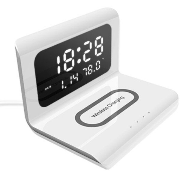 Фото - Бездротовий зарядний пристрій Ailink Alarm Clock Gen2 Wireless Charger 4 в 1 White (AI-ClockGen2wh)