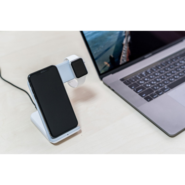 Фото - Бездротовий зарядний пристрій Ailink Charge Dock Station 2 в 1 White (AI-DS-01wh)