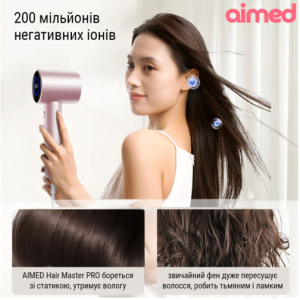 Фото - Фен AIMED Hair Master PRO з набором насадок (AI-HMaster1_set_pink)