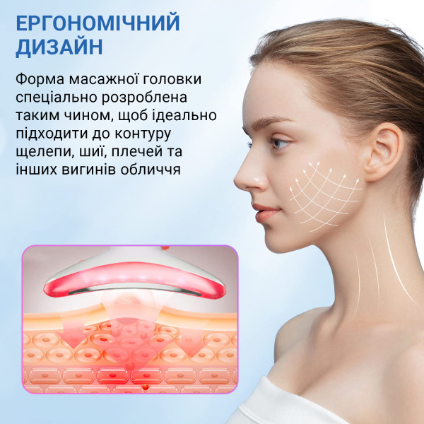 Фото - Масажер для обличчя AIMED Neck RF Lifting EMS+LED White (AI-NeckEMS_wh)