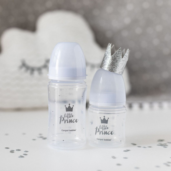 Фото - Пляшка для годування Canpol babies антиколікова з широким горлом PP Easy Start, Royal baby синя, 240 мл. (35/234_blu)