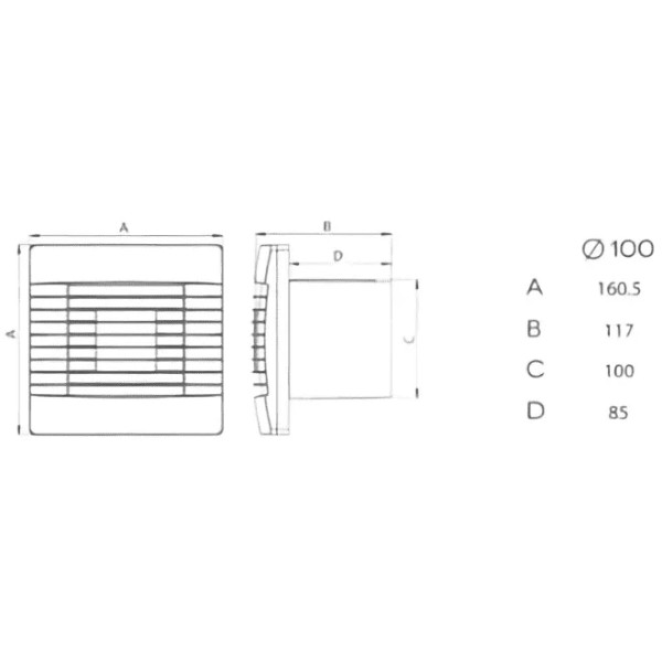 Фото - Витяжний вентилятор airRoxy pRestige 100 ZG (01-025)