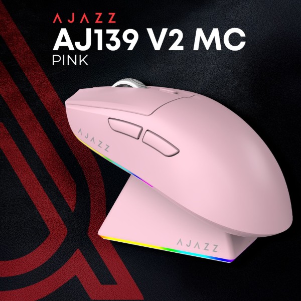 Фото - Миша бездротова ігрова Ajazz AJ139 V2 MC Pink (AJ139-V2-MC-Pink)
