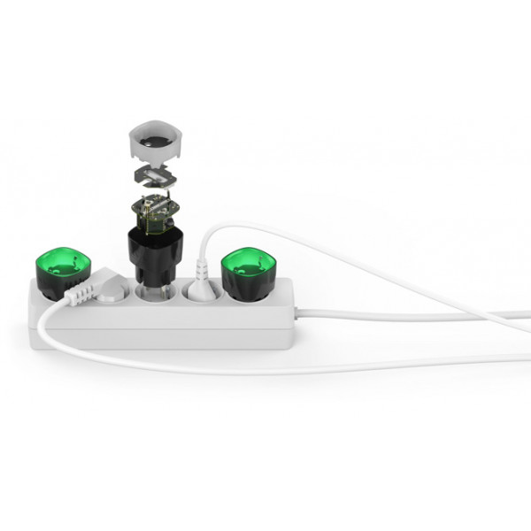 Фото - Розумна розетка Ajax Socket White Jeweller, 230V, 11А, 2.5 кВт