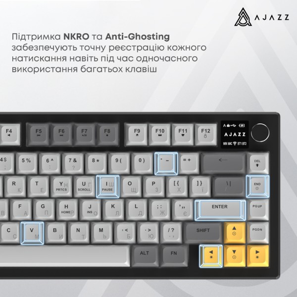 Фото - Клавиатура беспроводная Ajazz AF82 (AF82-BW)