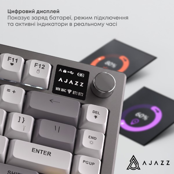 Фото - Клавиатура беспроводная Ajazz AF82 (AF82-BW)
