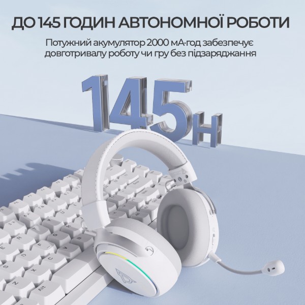 Фото - Гарнітура бездротова ігрова Ajazz AHM10 Max Black (AHM10-MAX-B)
