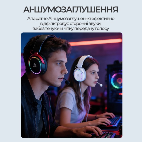 Фото - Гарнітура бездротова ігрова Ajazz AHM10 Max Black (AHM10-MAX-B)