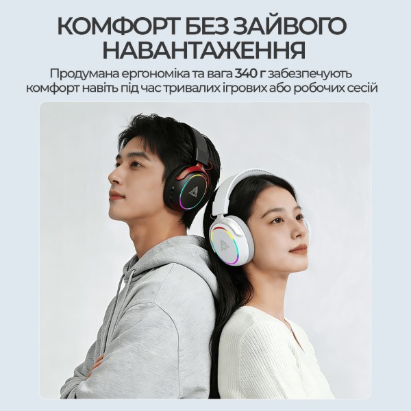 Фото - Гарнітура бездротова ігрова Ajazz AHM10 Max Black (AHM10-MAX-B)