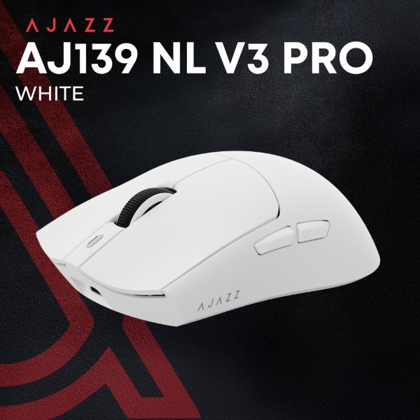 Фото - Мышь беспроводная игровая Ajazz AJ139 Near Link V3 Pro+ White (AJ139-NL-V3-PRO-W)