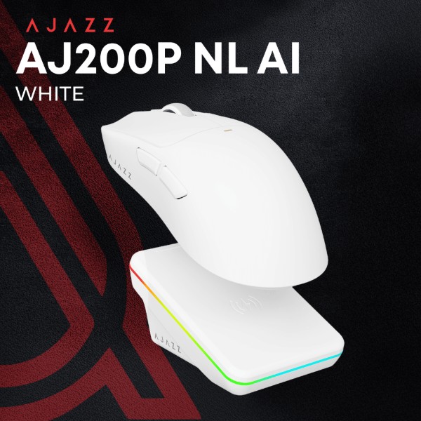 Фото - Миша бездротова ігрова Ajazz AJ200P Near Link AI MC White (AJ200P-NL-AI-MC-W)