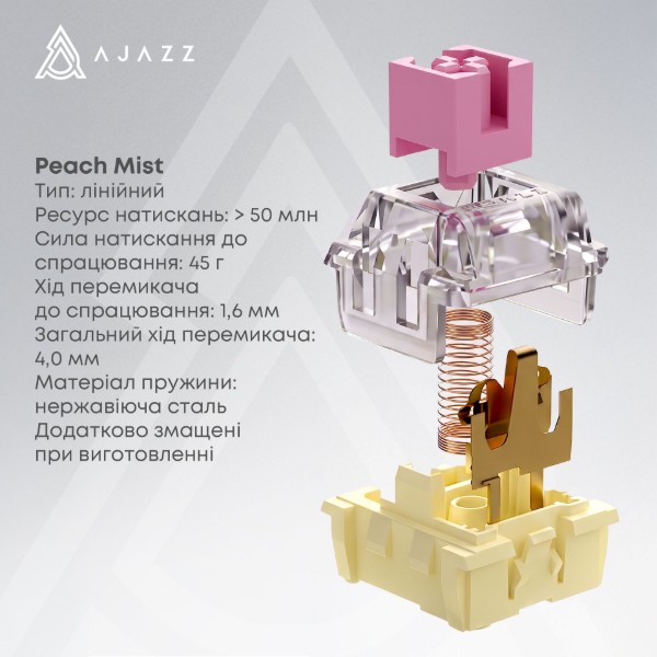 Фото - Клавиатура проводная игровая Ajazz AK690 Peach Mist Switch (AK690-PM-B)