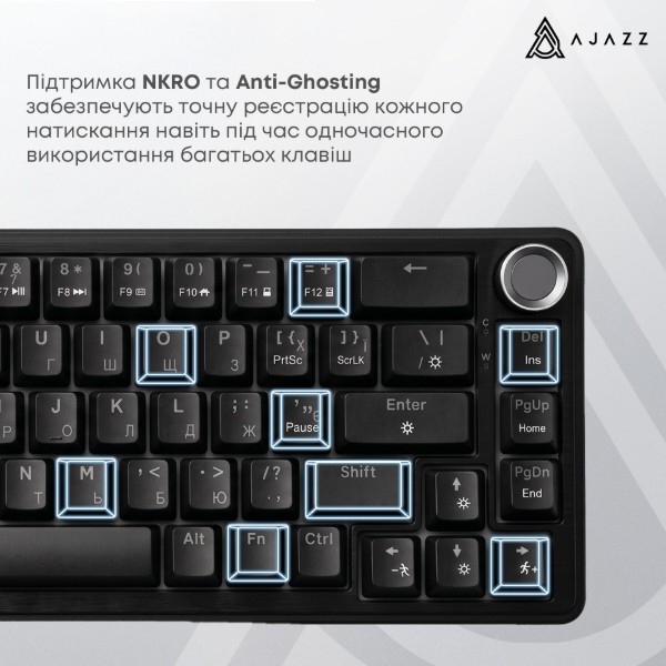 Фото - Клавиатура проводная игровая Ajazz AK690 Peach Mist Switch (AK690-PM-B)