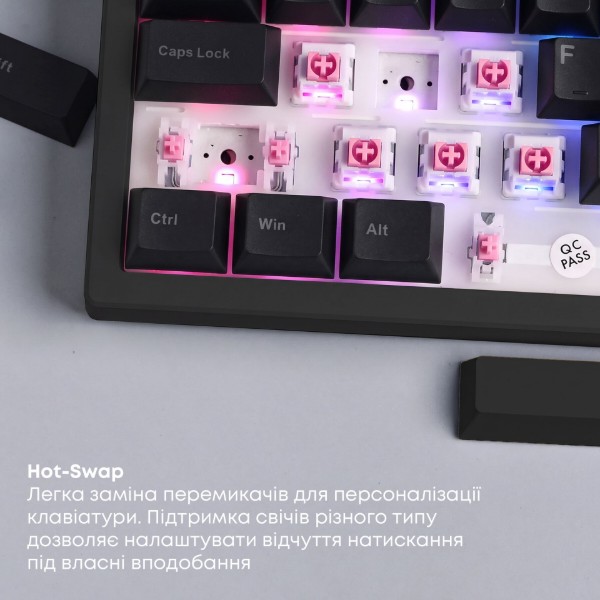 Фото - Клавиатура проводная игровая Ajazz AK690 Peach Mist Switch (AK690-PM-B)