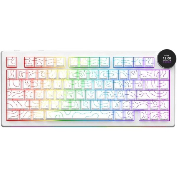 Фото - Клавіатура бездротова Ajazz AK820 V2 White Peach Switch (AK820-V2-WP-S-W)