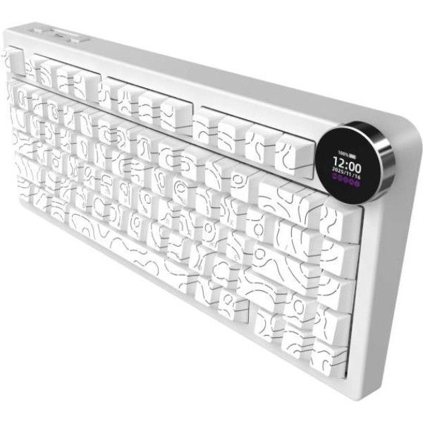 Фото - Клавіатура бездротова Ajazz AK820 V2 White Peach Switch (AK820-V2-WP-S-W)