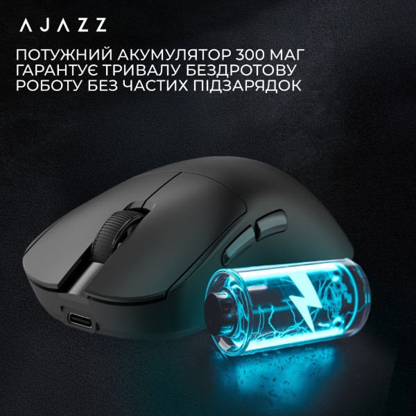 Фото - Миша бездротова Ajazz Nacodex NJ08 MC Black (NJ08-MC-B)