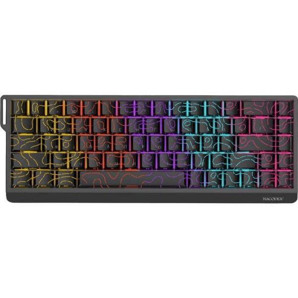 Фото - Клавиатура проводная игровая Ajazz NacodeX NK68 V2 Red Switch (NK68-V2-R-S-B)
