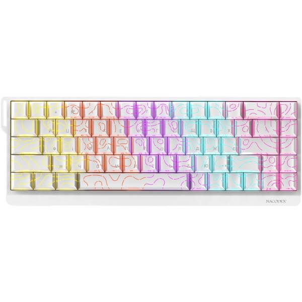 Фото - Клавиатура проводная игровая Ajazz NacodeX NK68 V2 Red Switch (NK68-V2-R-S-W)