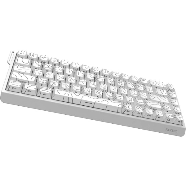 Фото - Клавиатура проводная игровая Ajazz NacodeX NK68 V2 Red Switch (NK68-V2-R-S-W)