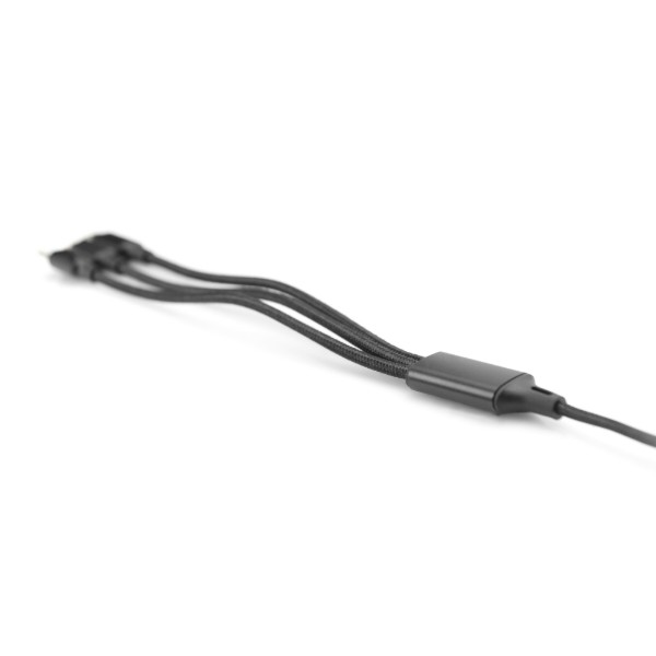 Фото - Кабель Digitus USB-A - Lightning/USB-С/microUSB 1m Type-C Black (AK-300160-010-S)