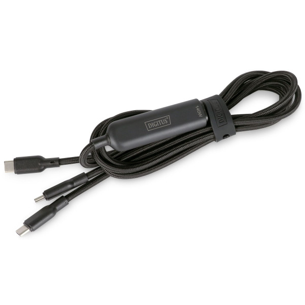 Фото - Кабель синхронізації даних Digitus 2xUSB-C USB 2.0 140W 1.8м Black (AK-300170-018-S)