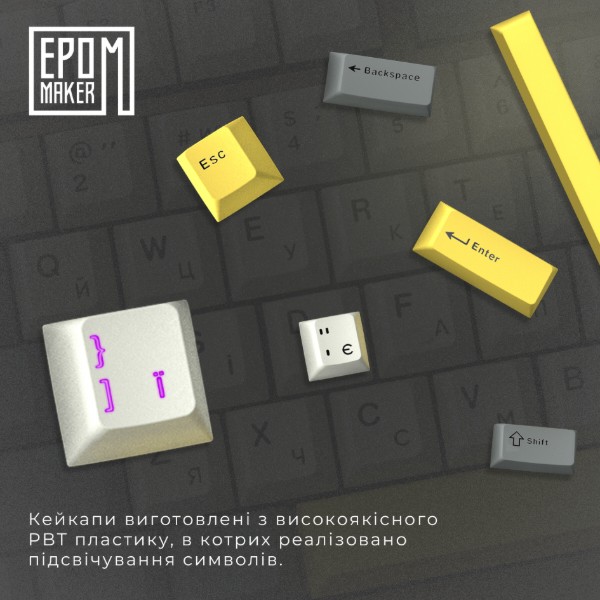 Фото - Клавиатура беспроводная игровая EPOMAKER AK820 Pro Flying Fish Switch Hot-Swap White (AK820-PRO-W-FF)