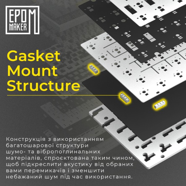 Фото - Клавиатура беспроводная игровая EPOMAKER AK820 Pro Flying Fish Switch Hot-Swap White (AK820-PRO-W-FF)