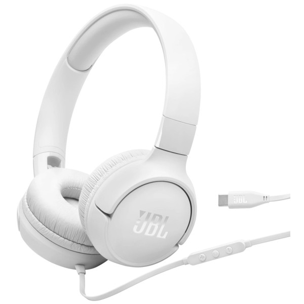 Фото - Навушники накладні дротові JBL Tune 520C USB-C White (JBLT520CWHT)