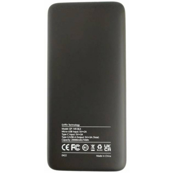 Фото - Портативна акустика JBL Charge 5 Grey + Griffin GP-149 20000mAh (JBLCHARGE5GRYPB)