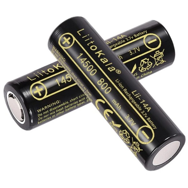 Фото - Акумулятор тип 14500 LiitoKala 800mAh 3.7V (14A-N(14500))