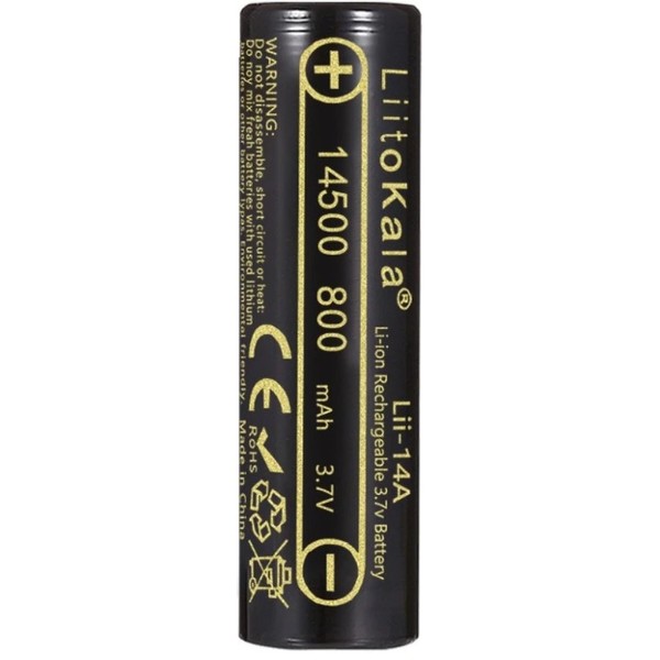 Фото - Аккумулятор тип 14500 LiitoKala 800mAh 3.7V (Lii-14A (14500)) Фото - Аккумулятор тип 14500 LiitoKala 800mAh 3.7V (Lii-14A (14500))