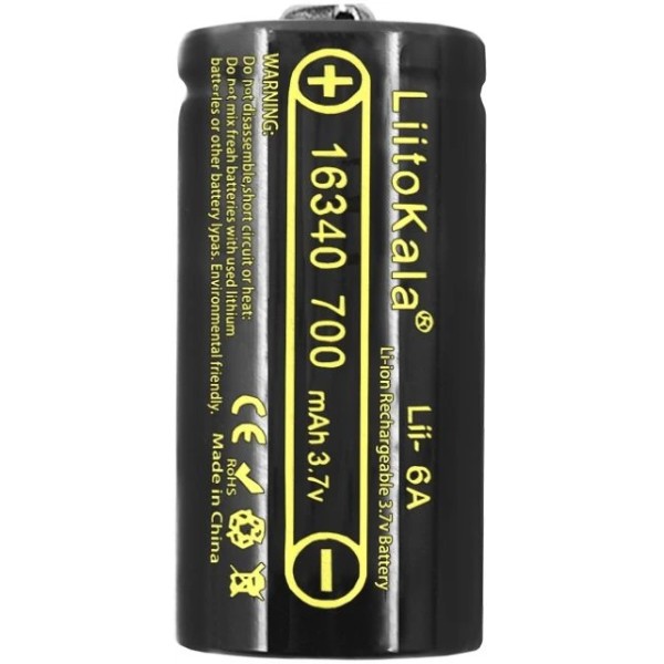 Фото - Акумулятор тип 16340 LiitoKala 700mAh 3.7V (Lii-16A (CR123A))