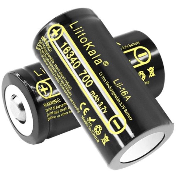 Фото - Акумулятор тип 16340 LiitoKala 700mAh 3.7V (Lii-16A (CR123A))