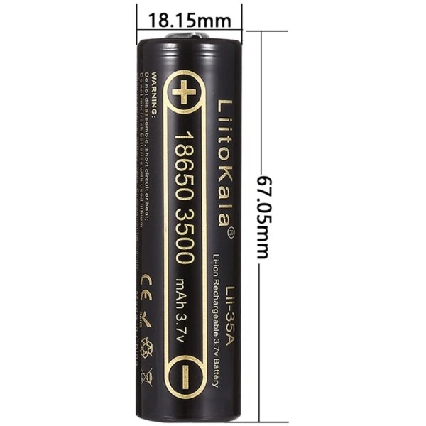 Фото - Акумулятор тип 18650 LiitoKala 2600mAh (Lii-VTC5A)