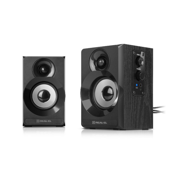 Фото - Компьютерная акустика компактная 2.0 REAL-EL S-217 Black (EL121200013)