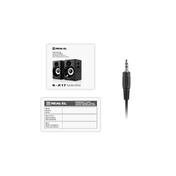 Фото - Компьютерная акустика компактная 2.0 REAL-EL S-217 Black (EL121200013)