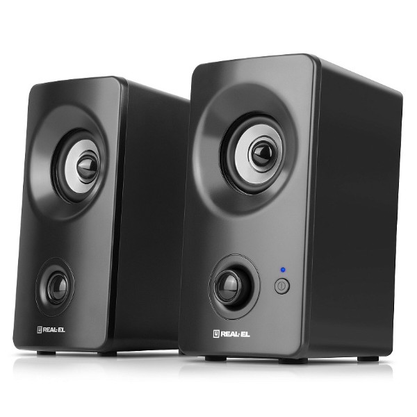 Фото - Комп'ютерна акустика звичайна 2.0 REAL-EL S-405 Black