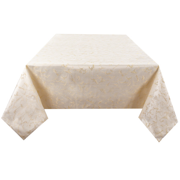Фото - Скатерть прямоугольная Lefard Alba lurex teflon oro 160х240 см (715-335)