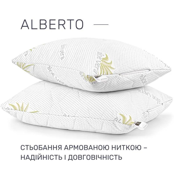 Фото - Подушка стандартна MirSon антиалергенна №789 Alberto Eco-soft пружна 70х70 см (2200001487031)
