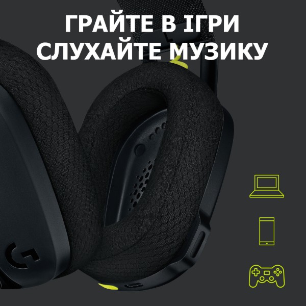 Фото - Гарнитура беспроводная игровая Logitech G435 Black (981-001050)