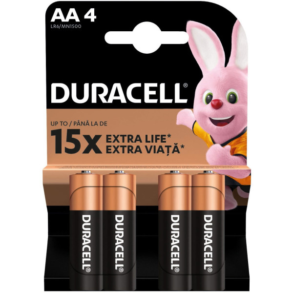 Фото - Батарейка тип AA Duracell MN-1500  (LR-06) 4шт. Блистер
