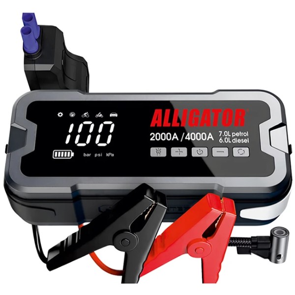 Фото - Пусковий пристрій ALLIGATOR 24000mAh 2000A/4000A (JS850)