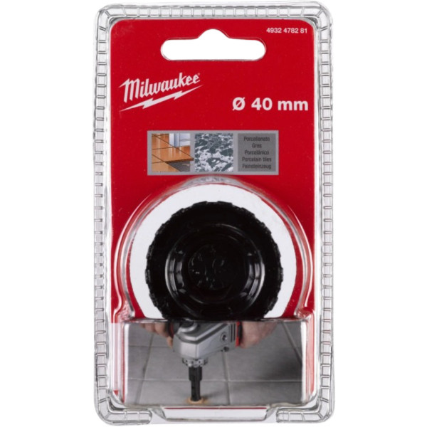 Фото - Коронка по керамограниту Milwaukee Diamond Max 40 мм (4932478281)