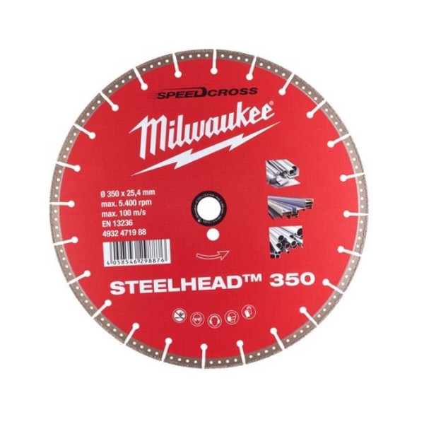 Фото - Диск алмазний Milwaukee Steelhead 350 350 мм (4932471988)
