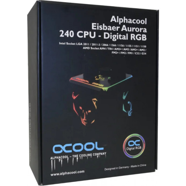 Фото - Водяна система охолодження ALPHACOOL AURORA 240/DIGITAL RGB (11728)