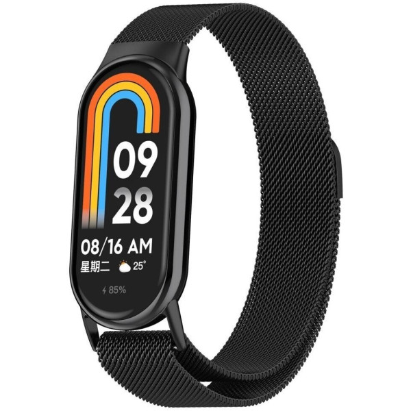 Фото - Ремінець для фітнес-браслету BeCover Milanese Style for Xiaomi Mi Smart Band 8 / 9 / 10 Black (714601)