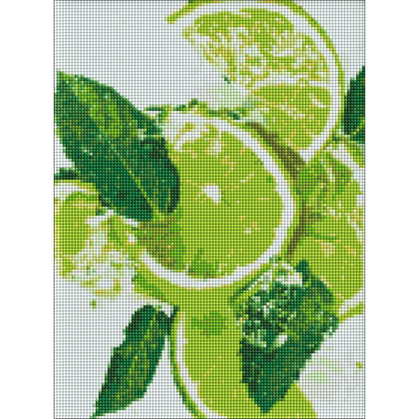 Фото - Алмазний живопис Ideyka Лаймовий фреш 30х40 см (AMO7228)